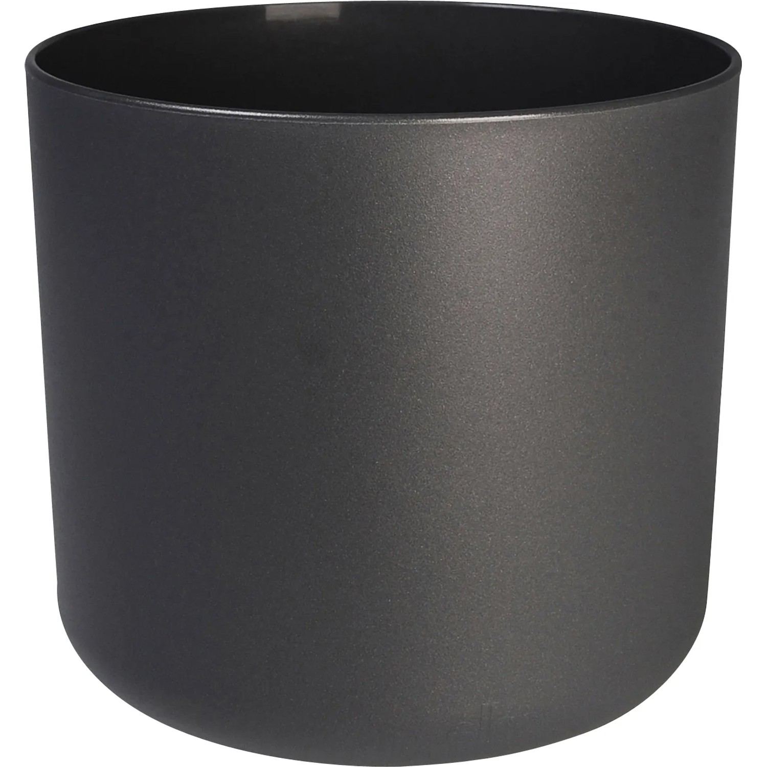 Vaso per fiori rotondo Elho B.For Soft antracite, Ø 24,7 cm, in plastica riciclata.