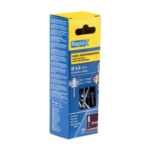 Rivetti Rapid Alte Prestazioni Ø4.8 x 10 mm Conf. da 50 pz e Punta Trapano incl