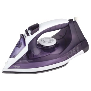 Ferro da stiro a vapore con piastra in ceramica 2000 W bianco-prugna