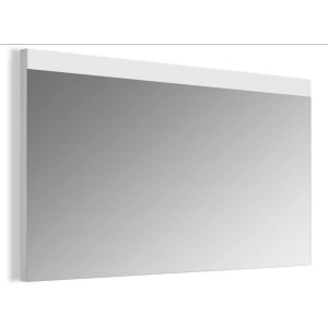 Specchio rettangolare t.b.t. con cornice bianca per bagno e altro.