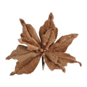 Decorazione marrone t.b.t. per albero di Natale con clip per il fissaggio.