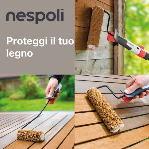 Mini rullo per pittura Nespoli Soft Touch Teflon legno 6 cm
