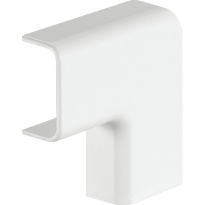 Angolo bianco t.b.t. per cavi per ambienti umidi, vista dettagliata.