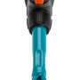 Zappa per fiori Gardena combisystem per allentare il terreno con manico in metallo blu e impugnatura nera.
