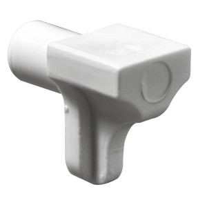 Supporto per ripiano Hettich bianco, 6 mm, in plastica, per scaffali e accessori per mobili.