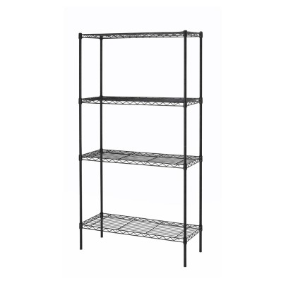 Scaffale filo acciaio 4 ripiani 35,2x90,7x137,2 cm 110 kg/ripiano