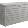 Biohort Box da giardino 130, grigio quarzo metallizzato, 460 l, box universale per utensili da giardino.