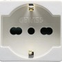 Presa bianca t.b.t. per impianti elettrici.