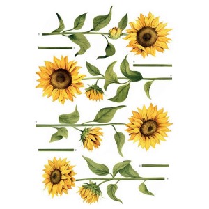 Adesivi da parete con girasoli, ideali per decorare le pareti.