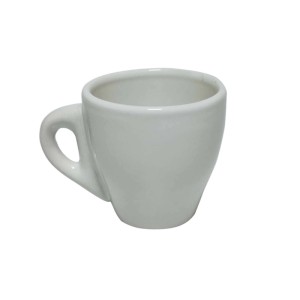 Tazzina da caffè in porcellana bianca senza piatto