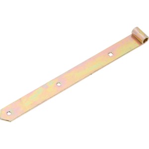 Bandella per cardine zincata gialla, 500 mm, per fissaggio di porte e cancelli.