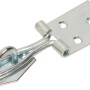 Catenaccio zincato con occhiello, 80x25 mm, per coperchi di casse e piccole porte.
