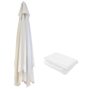 Copertura protettiva bianca per ombrelloni, accessorio per la protezione solare.