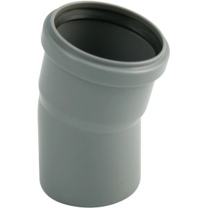 Curva HT Marley 15° DN 110, tubo di scarico in plastica grigia.