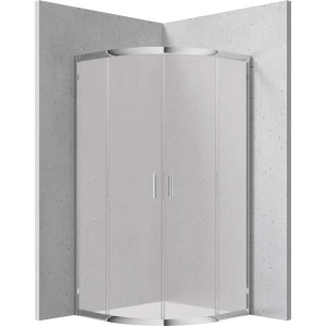 Cabina doccia semicircolare Caimito Idrostile Coliseo 900x1850 mm cromo