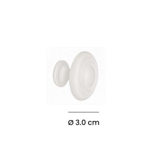 Pomolo mobili zama Ø 30 mm bianco opaco