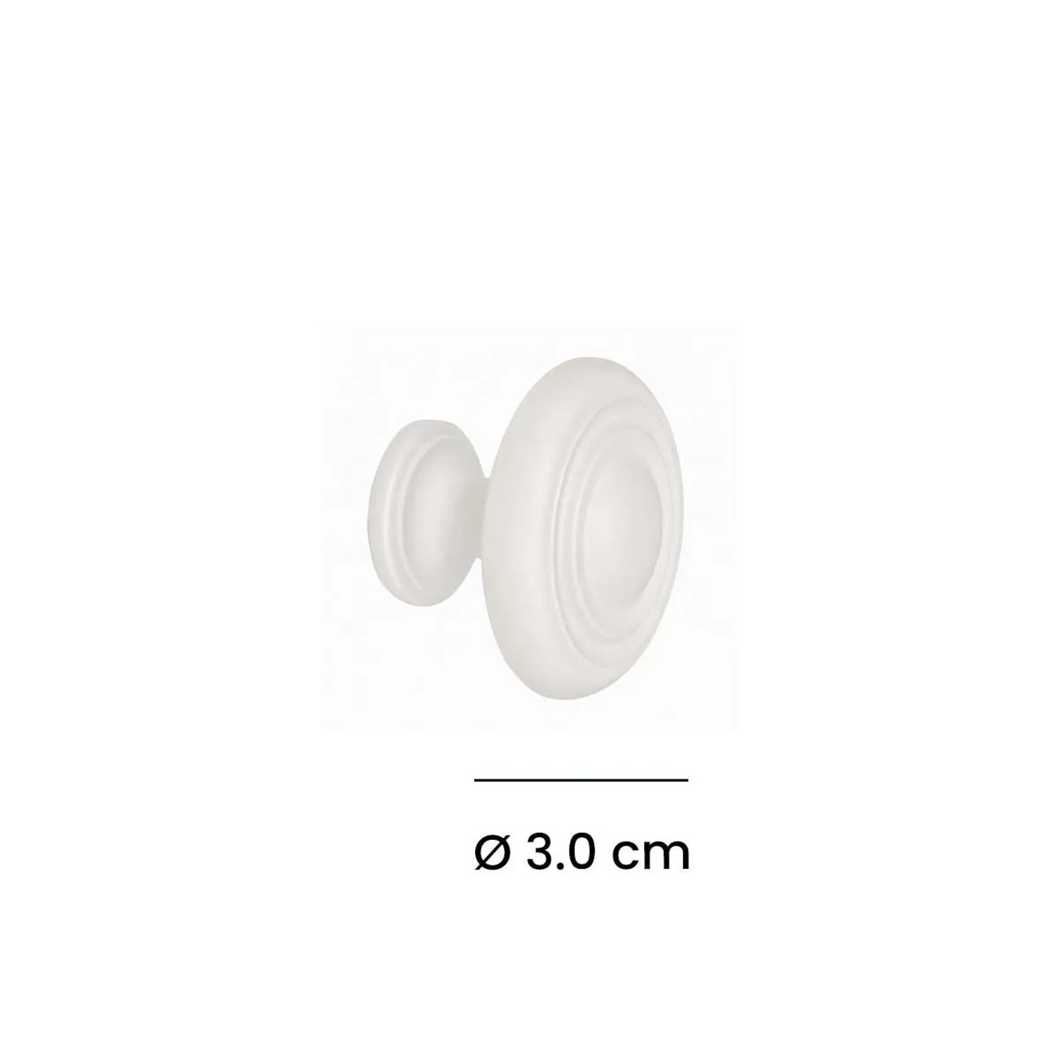 Pomolo mobili zama Ø 30 mm bianco opaco_2