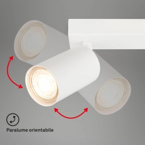 Barra 2 faretti LED Tib 25,5x5,5x8,5 cm bianca