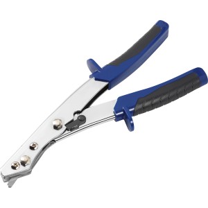 Pinza t.b.t. con manico blu e nero. Utensile per fai da te e professionisti.