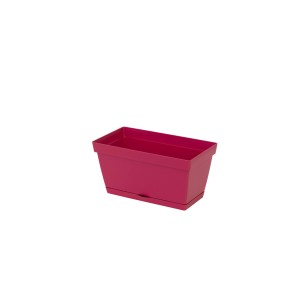 Mini cassetta in plastica riciclata c/s Mymood 22 cm rosso ciliegia