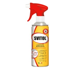 Lubrificante multifunzione Svitol in bomboletta spray con erogatore rosso.
