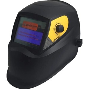 Casco per saldatura Stanley con oscuramento automatico DIN 9-13 per una protezione ottimale durante la saldatura.