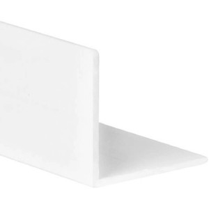 Profilo angolare bianco per accessori materiali isolanti.