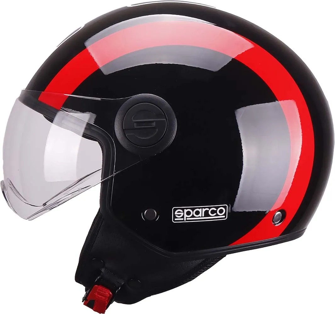 Retrò Casco Moto Demi-Jet Vintage Mezzo Casco Moto con Visiera Retro