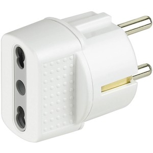 Adattatore multiplo t.b.t. bianco per prese.