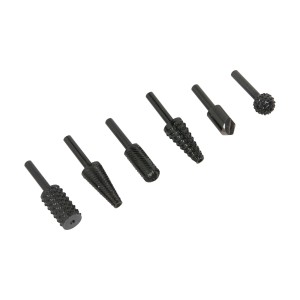 Set di raspe per profili LUX in varie forme per legno, inclusa forma sferica.