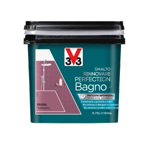 Barattolo di smalto per bagni 't.b.t.': Pittura speciale per rinnovare piastrelle e mobili, prugna satinato.