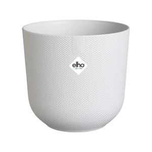 Vaso per fiori Elho Jazz bianco, Ø 18,9 cm, finitura lucida con texture fine.