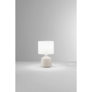 Lampada da tavolo Burano base bianca in ceramica 23x14 cm