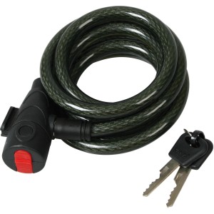 Lucchetto a cavo t.b.t. con chiavi, ideale per proteggere le biciclette.