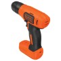 Avvitatore a batteria Black+Decker BDCD8 Solo, arancio/nero. Trapano avvitatore compatto per avvitare e forare.