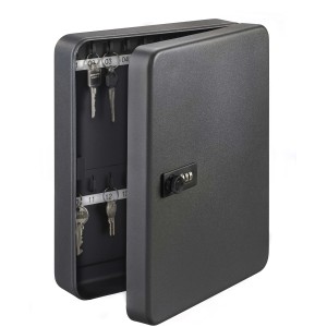Cassetta portachiavi Burg Wächter KC 36 C aperta con combinazione e 36 ganci.