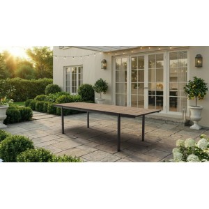 Tavolo allungabile da giardino Porto Nova 200 194-272x94x75 cm nero