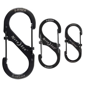 Set di tre t.b.t. S-Biner neri con chiusura SlideLock in diverse dimensioni.