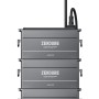 Batteria Zendure SolarFlow AB1000 per impianto fotovoltaico da balcone, 960 Wh, moduli grigi impilati.