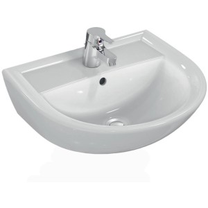 Lavabo bianco t.b.t. con rubinetto, categoria Lavandini.