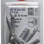 Fischer UX 10 tasselli con viti, set da 4, per un fissaggio sicuro.