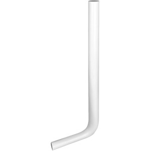 Tubo di raccordo WC bianco, forma a L.