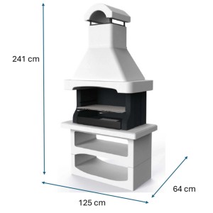 Barbecue in muratura Salamanca con parafiamma Inox e griglia 77x45 cm