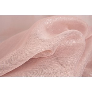 Tessuto t.b.t. rosa tenue per tende leggere, leggermente trasparente.