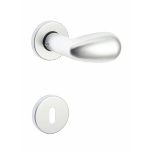 Set maniglia per porta t.b.t., argento, per interni