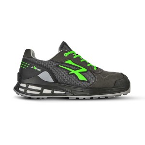 Scarpe da lavoro t.b.t. grigie con dettagli verdi per uomo.