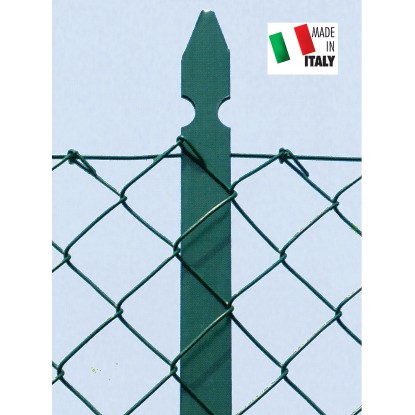 Paletto per recinzione a T plastificati H 1 m verde
