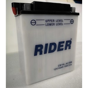 Batteria auto Rider, 12V 14Ah, per un'alimentazione affidabile in auto.