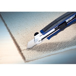 Cutter LUX Comfort 25 mm taglia moquette. Coltello con impugnatura ergonomica e lama extra larga.
