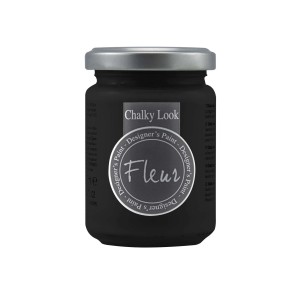 Barattolo di pittura Fleur Chalky Look nera.